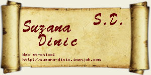 Suzana Dinić vizit kartica